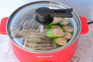 盖上盖子，蒸20分钟