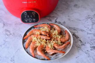 蒜油青虾椒酿肉