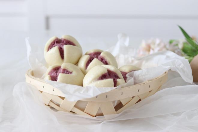 紫薯开口笑馒头