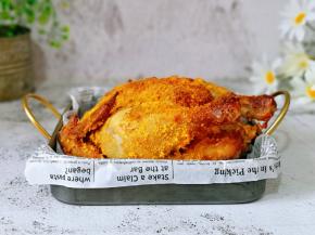 外酥里嫩的烤鸡。