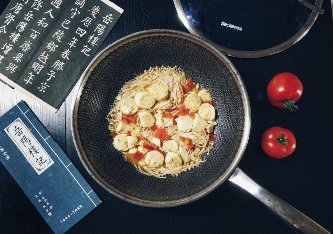 番茄针菇豆腐