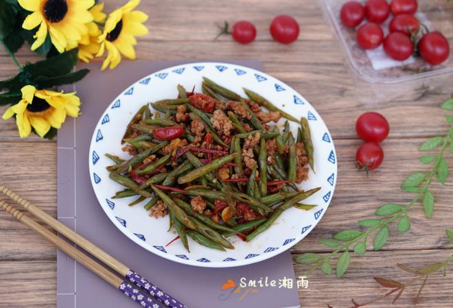 番茄肉末炒四季豆