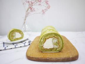 超美的大理石抹茶卷就做好了，好看又好吃。