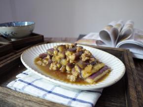 这道开胃又下饭的肉末茄子就做好啦，因为放的油很少，所以吃起来很健康哦。