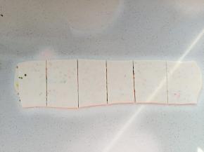 9.	平均分成6份（可以按你想要做的大小分割，不一定非要6份）