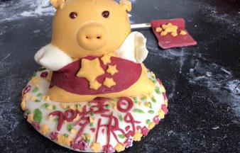 最后用绿、黄面点缀一下即可