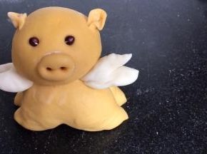 再用白面做出小金猪的小手