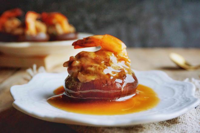 宴客大菜香菇酿虾球