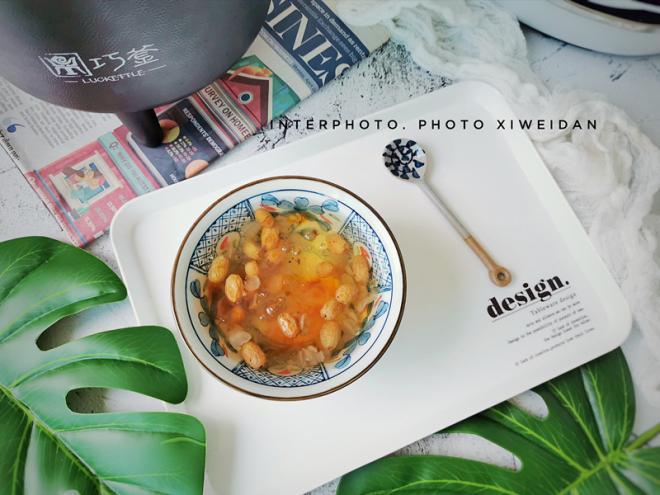 雪燕皂角米桃胶羹