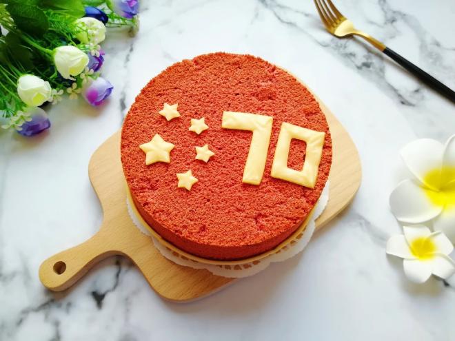 中国红戚风蛋糕