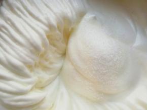 高速打发至出现明显的纹路，加入最后10g细砂糖。