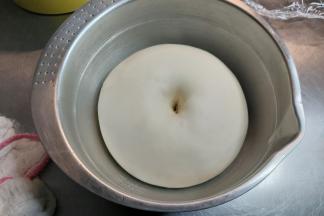 用一根手指沾上少许面粉插入面团，不塌陷不回缩的即发酵完成。