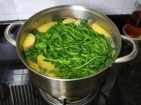 放入苹果块