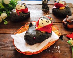 第一次做的，全黑芝麻的