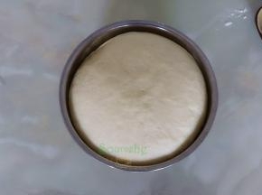 把面团揉至光滑，盖上一块湿布，在室温下发酵到2倍大，第一次发酵完成。