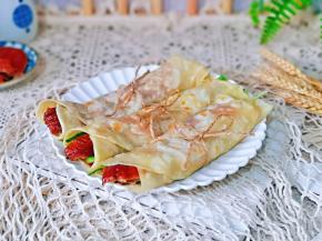 喜欢的做起来，这款饼卷鸡肉，素材等都可以呦～