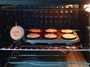 将模具入烤箱中层，上下管160度烤28分钟！（时间及温度仅供参考）