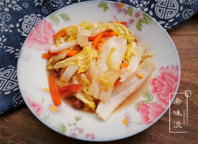 胡萝卜炒白菜