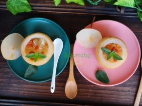 润肺止咳的秋梨盅就做好了。