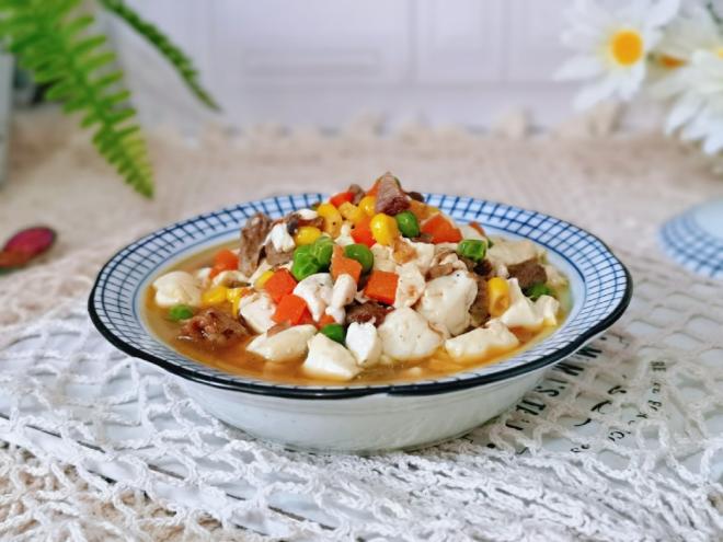 牛肉彩蔬烩豆腐