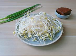 黄豆芽与豆干，小葱。