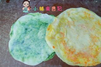 用擀面杖擀成薄饼就可以了