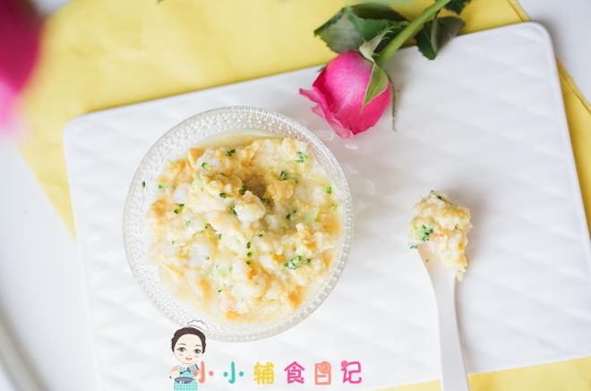 7个月以上虾仁蛋花粒粒面