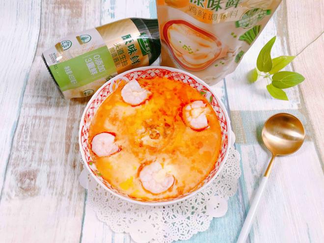 秃黄油（蟹粉）虾仁蒸蛋