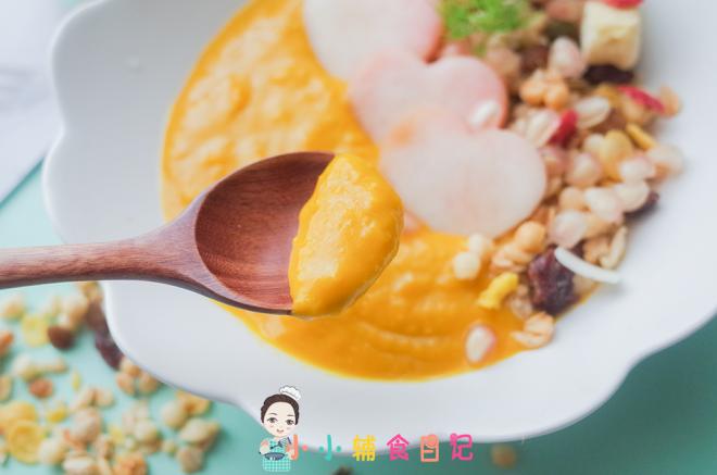 36个月以上辅食南瓜蜜桃麦片粥