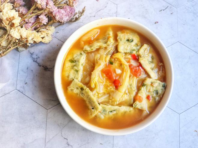 酸辣韭菜面片汤