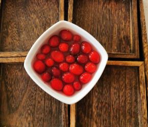 蔓越莓冻果  冲洗解冻