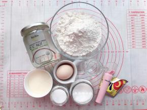 所有材料都称好，除了椰子油之外