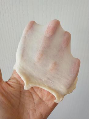 4、揉到完全阶段，出手套膜为止。