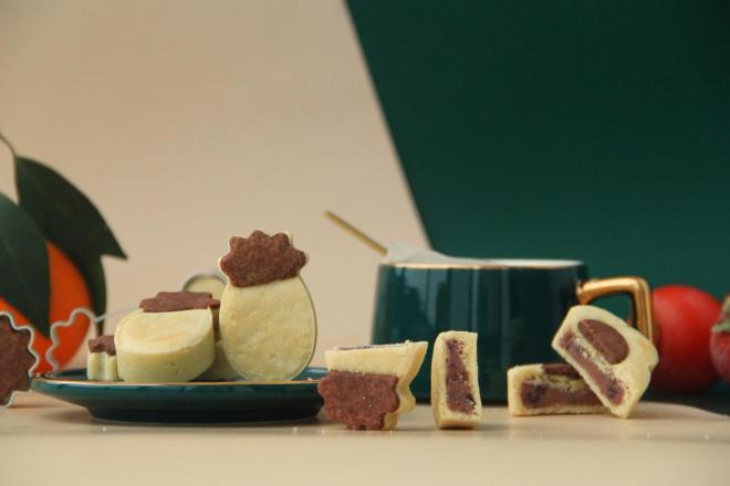 原味可可拼色豆沙酥