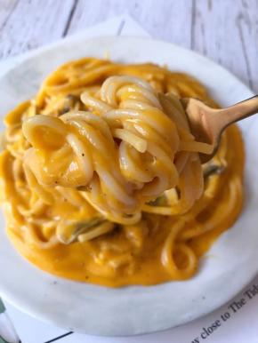 加了土豆做出来的南瓜意面味道真的超级好吃