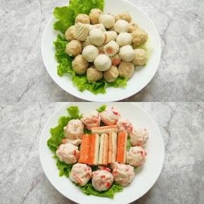 准备好各种火锅丸子。