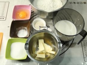 准备还所有材料。冬天用的常温牛奶，夏天的话最好用冷藏牛奶，控制面温。