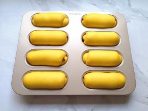 二次发酵完成的面包明显变胖。