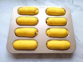 二次发酵完成的面包明显变胖。