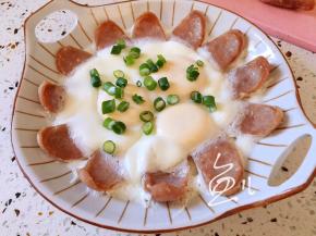 取出盘子撒葱段