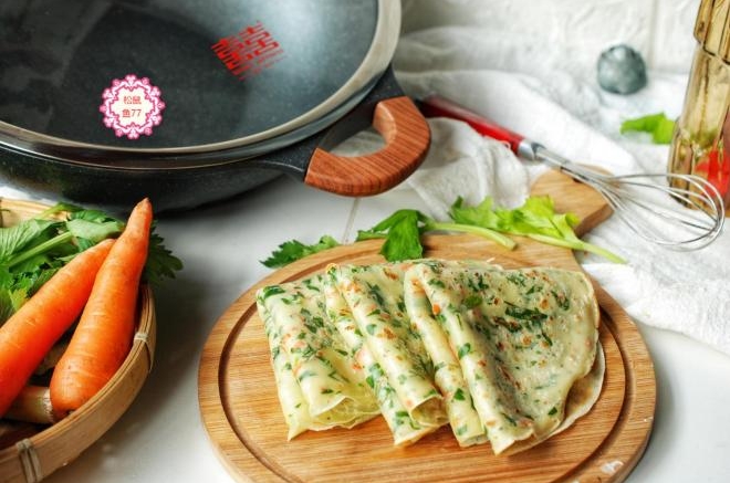 芹菜叶早餐饼