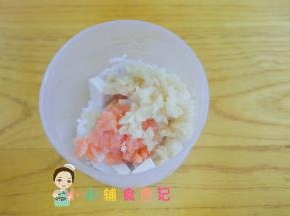 米+三文鱼+土豆+豆腐