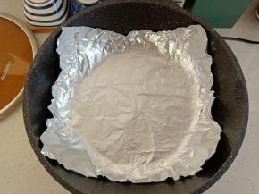 平底锅铺一张锡纸