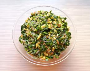 看看做好的馅料。