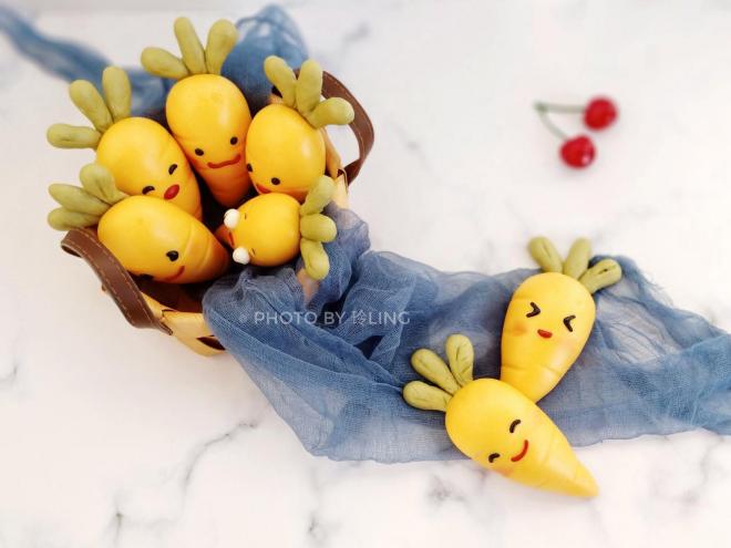 胡萝卜卡通造型馒头