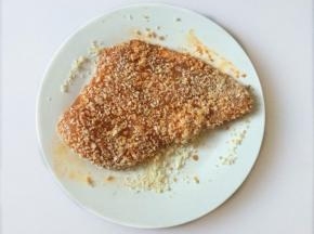 5 然后裹面包渣