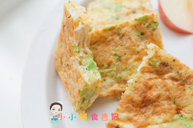 12个月以上西蓝花鸡蛋米饭饼