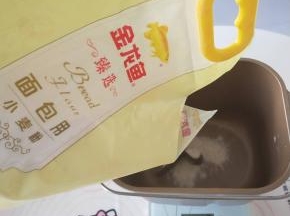     3.将除黄油、培根、洋葱、奶酪和黑胡椒以外的面团原料放在一起揉至表面光滑，能拉出比较厚的膜。
。