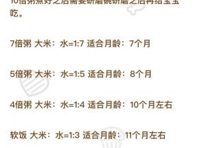 各个月龄粥的比例