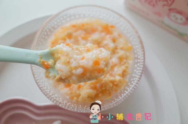 8个月以上辅食清蒸鳕鱼&猪肉松胡萝卜粥